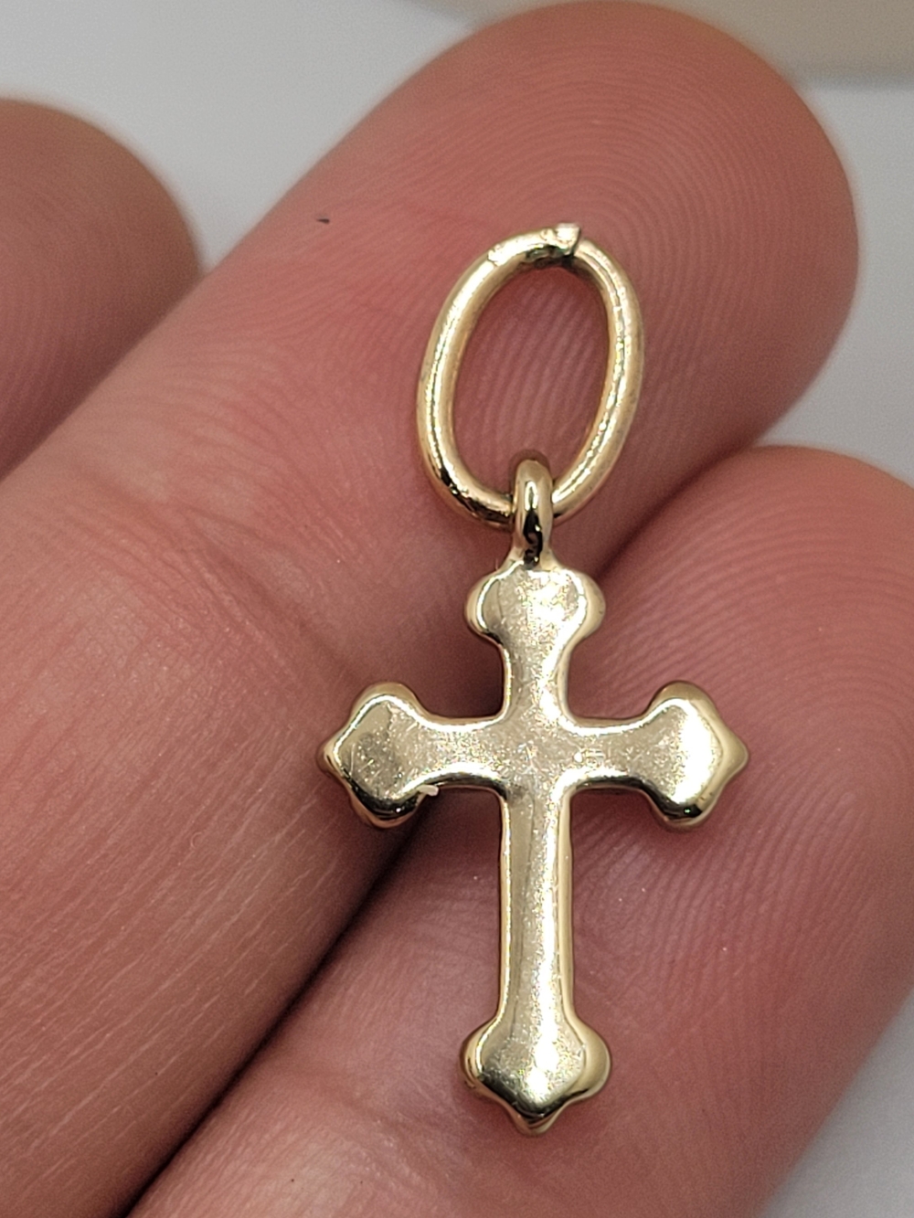 Gold-Tone Cross Pendant Charm - Women's Jewelry